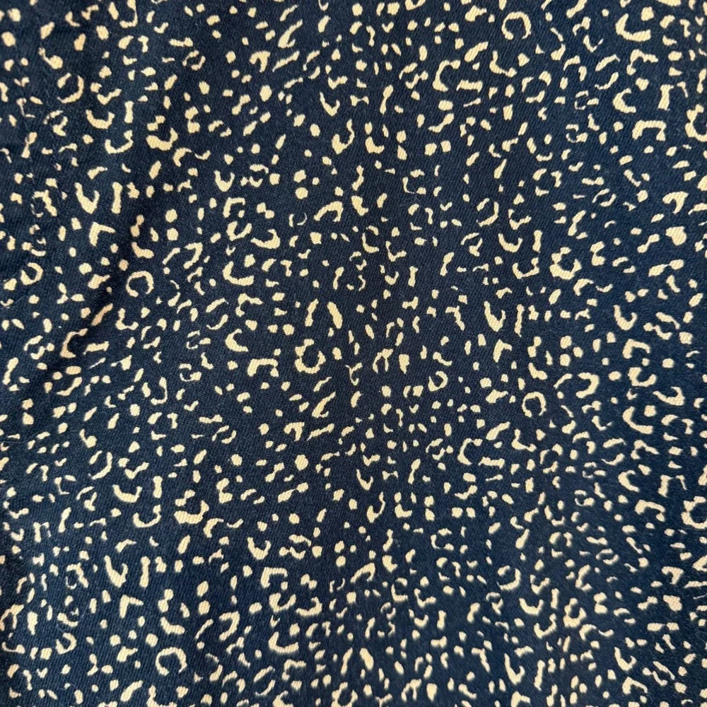 Chicos Jeggings Leopard Print Black Tan Stretch Pants Womens Size 2 US 12 Hoiday